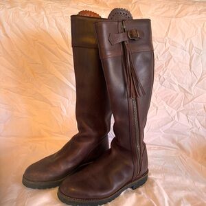 Penelope Chilvers Brown Leather Knee-High Boots